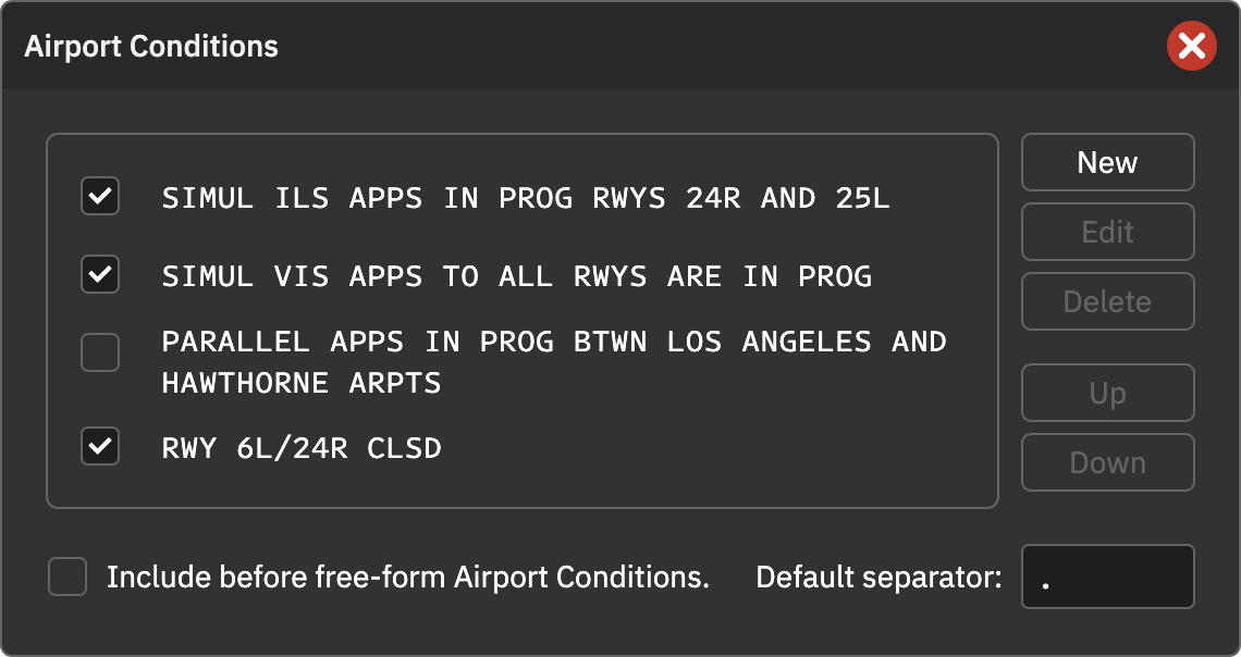 Airport Conditions